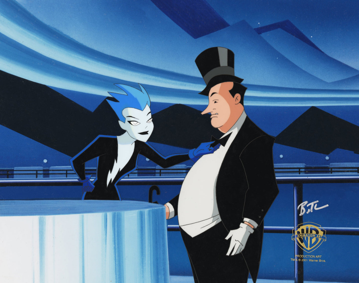 The New Batman Adventures Original Production Cel Signed by Bruce Timm: Livewire, Penguin