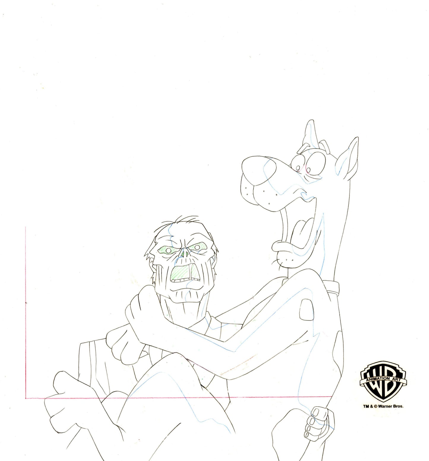 Scooby-Doo on Zombie Island Original Production Cel with Matching Drawing: Scooby-Doo, Zombie