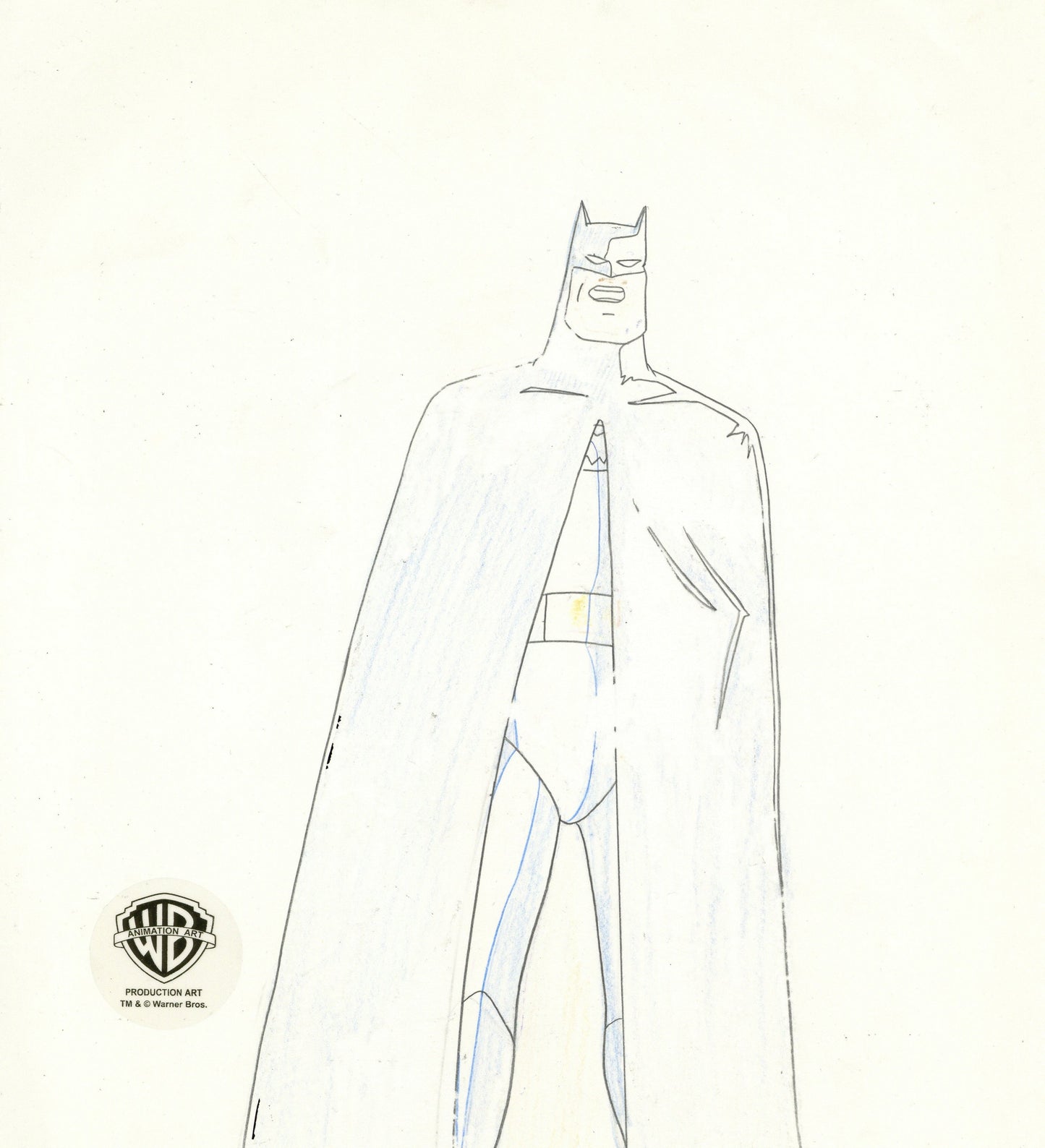 Batman The Animated Series Original Production Cel with Matching Drawing: Batman