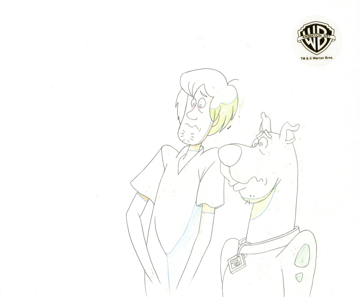 Scooby-Doo and the Witch's Ghost Original Production Cel with Matching Drawing: Dusk, Scooby, Shaggy