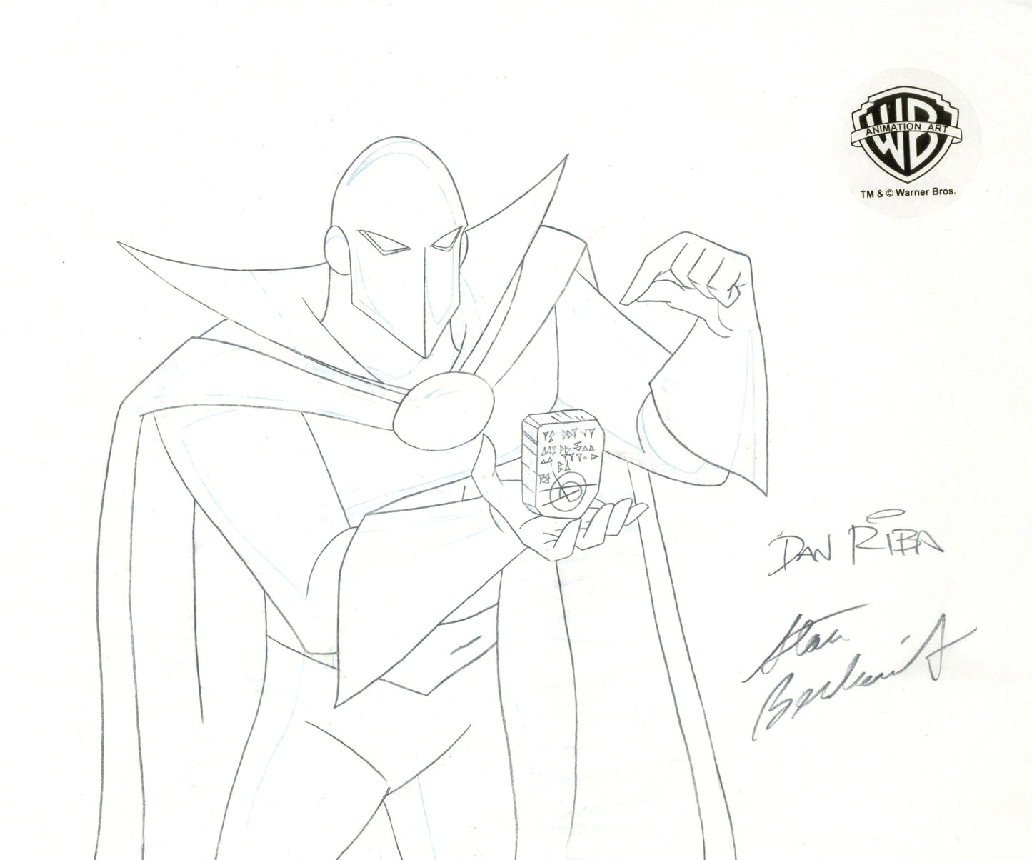 Superman The Animated Series Original Production Drawing Signed by Dan Riba and Stan Berkowitz: Dr. Fate