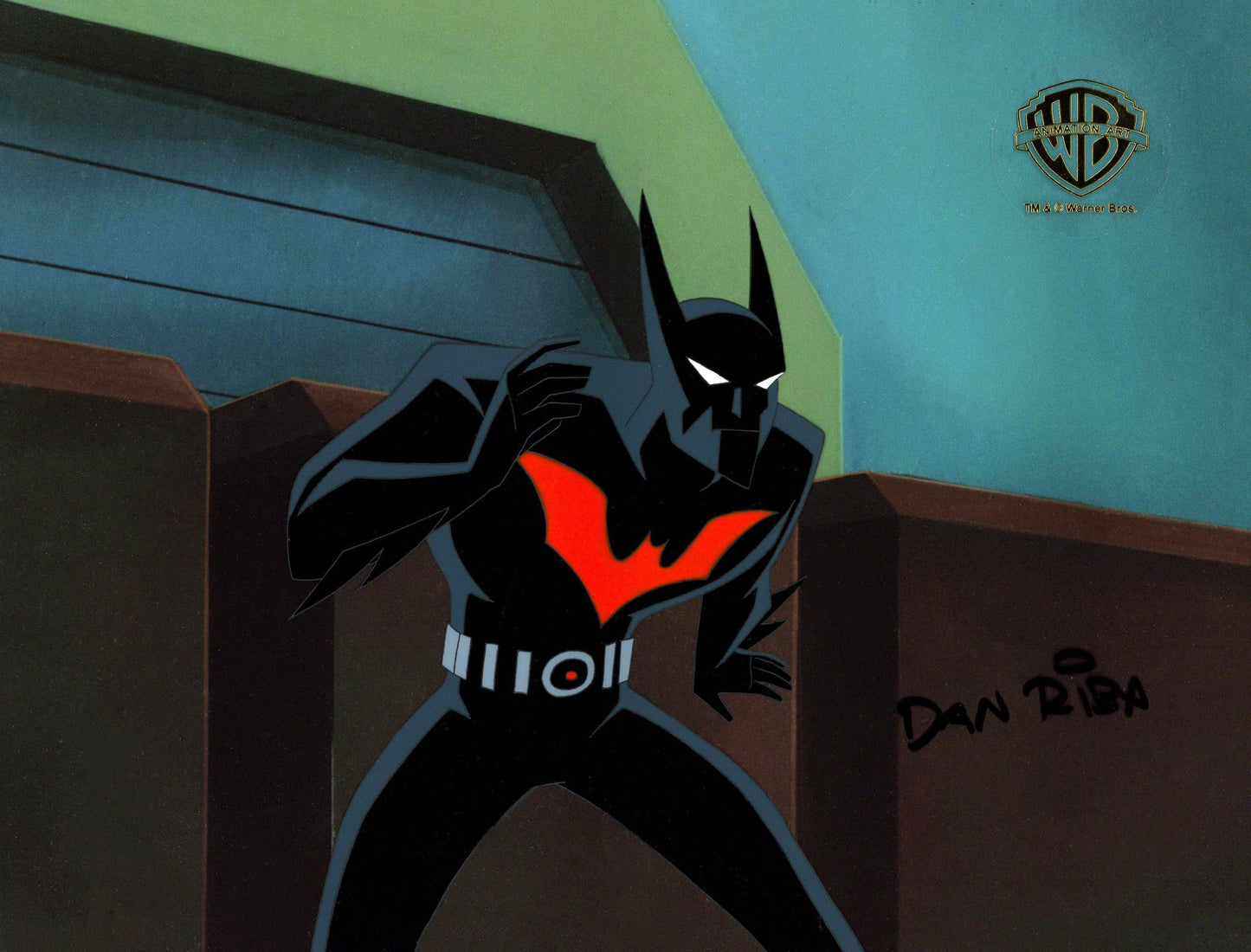 Batman Beyond Original Production Cel Signed by Dan Riba: Batman