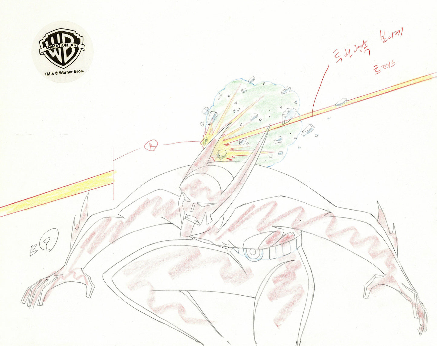 Batman Beyond Original Production Drawing: Batman