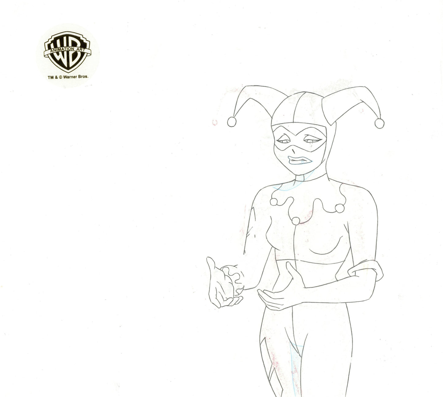 Batman The Animated Series Original Production Cel with Matching Drawing: Harley Quinn, Poison Ivy