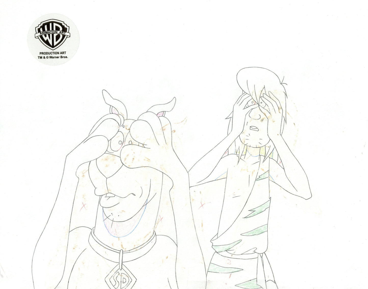 Scooby-Doo and the Witch's Ghost Original Production Cel with Matching Drawing: Shaggy, Scooby