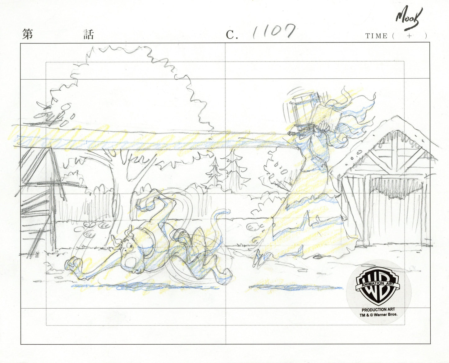Scooby-Doo and the Witch's Ghost Original Production Drawing: Scooby, Sarah Ravencroft