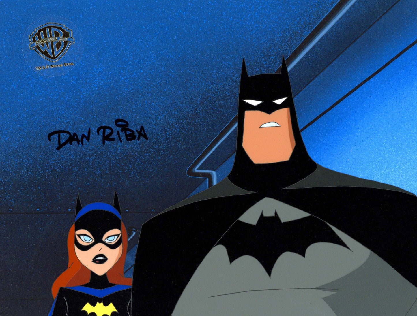 The New Batman Adventures Original Production Cel Signed by Dan Riba: Batman, Batgirl