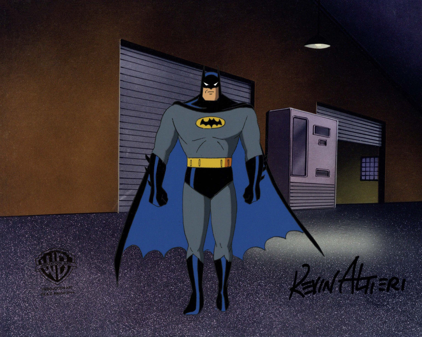 Batman The Animated Series Original Production Cel Signed By Kevin Altieri: Batman