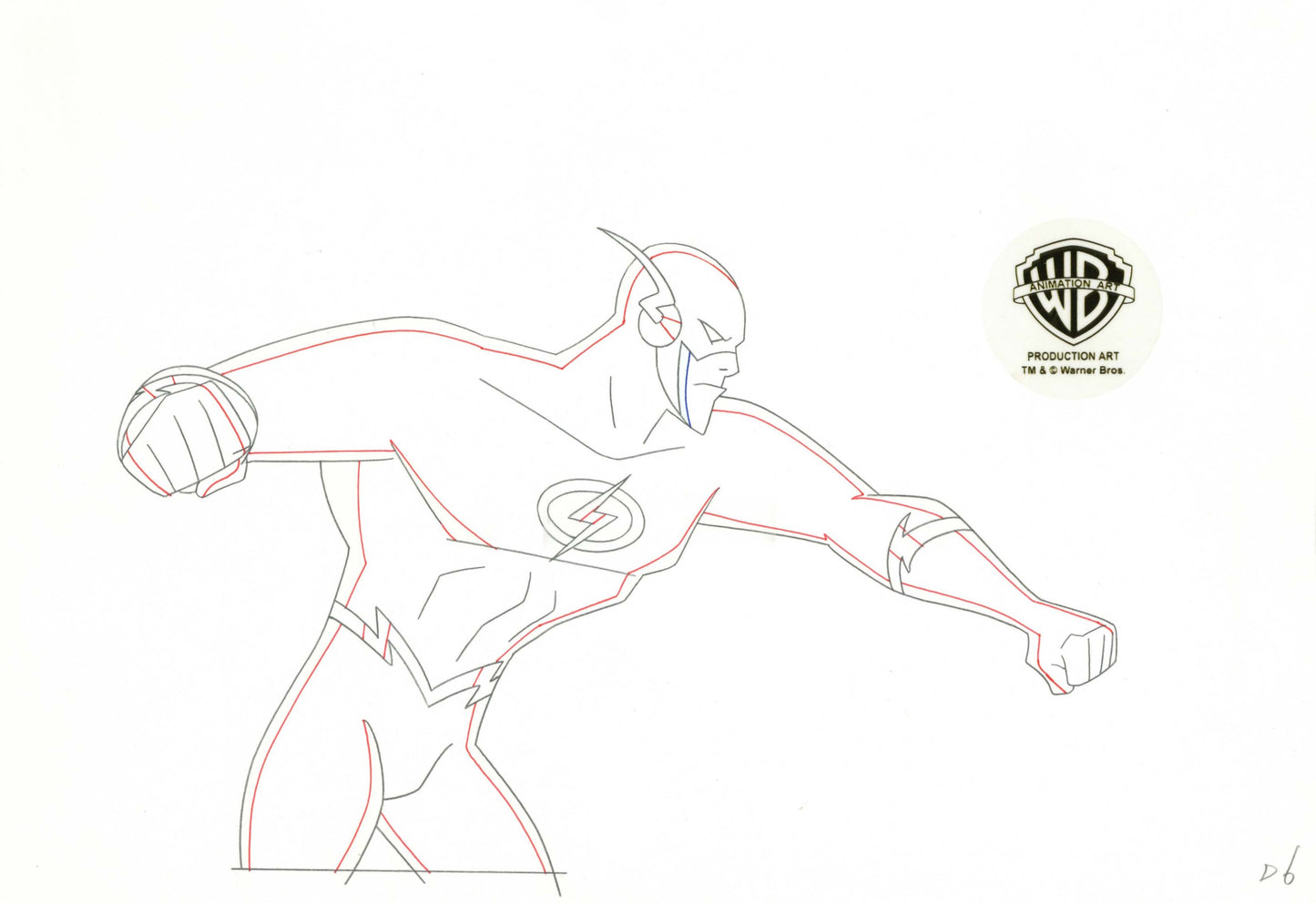 Justice League Original Production Drawing: The Flash