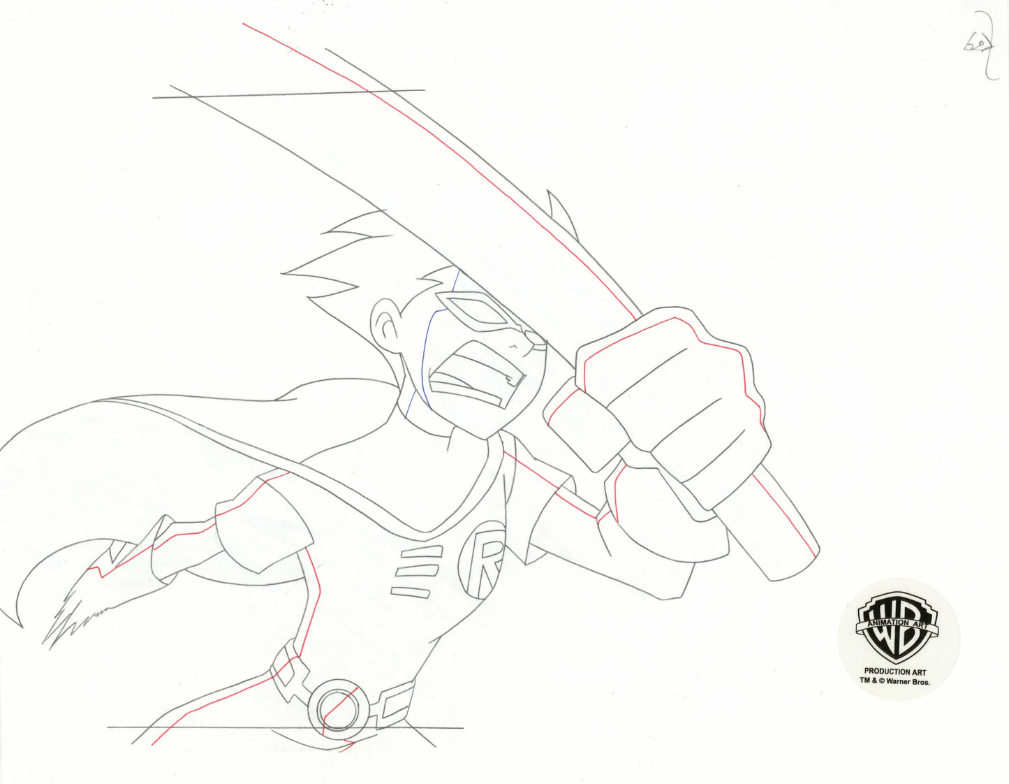 Teen Titans Original Production Drawing: Robin