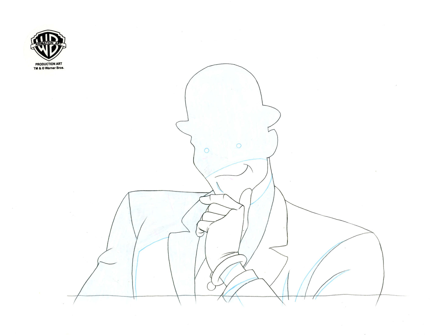 Batman The Animated Series Original Production Cel with Matching Drawing: Riddler
