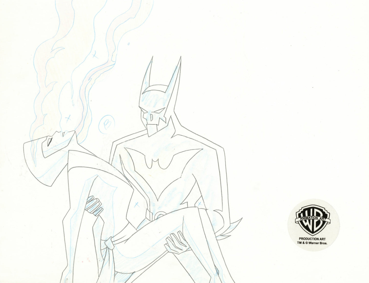 Batman Beyond Original Production Cel with Matching Drawing: Batman, Queen