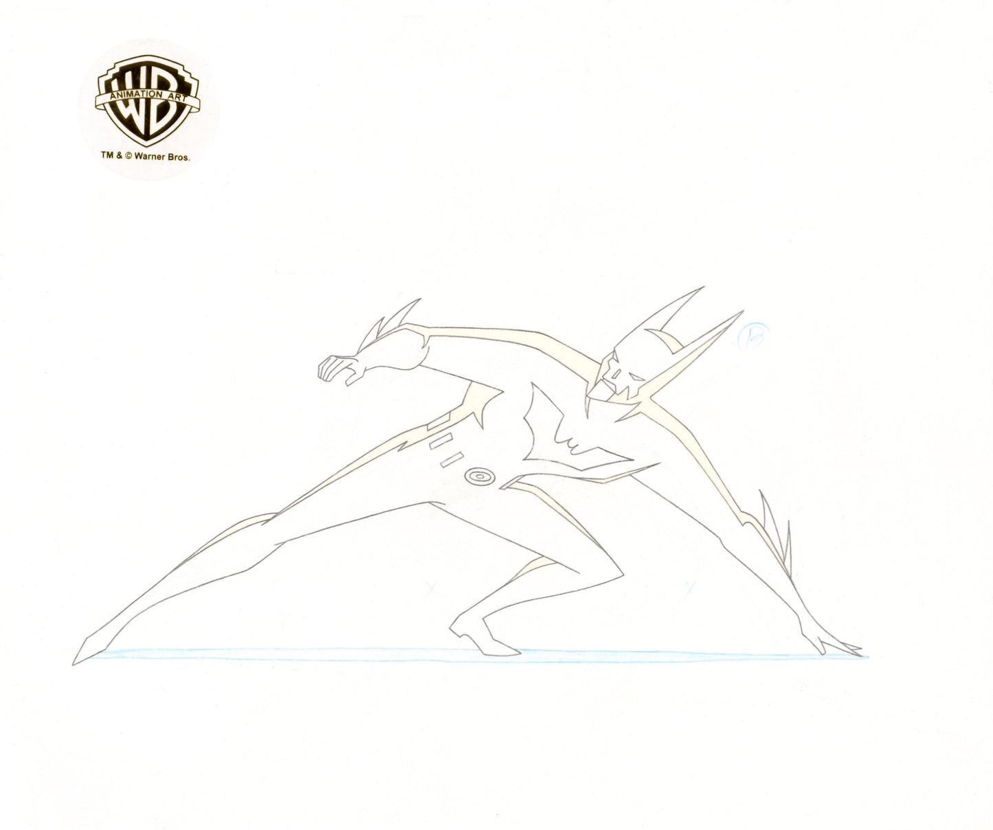 Batman Beyond Original Production Cel with Matching Drawing: Batman