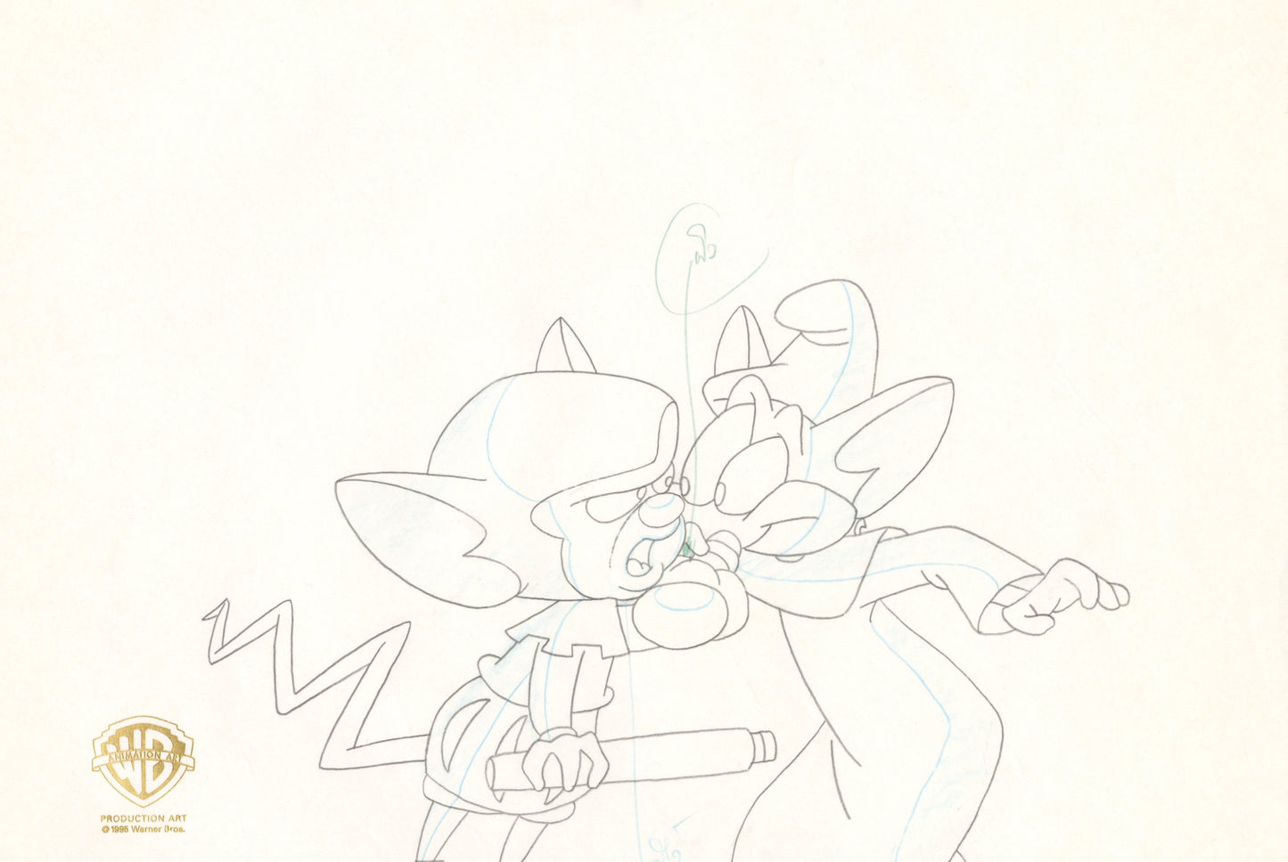 Pinky And The Brain Original Production Drawing: Pinky, Brain