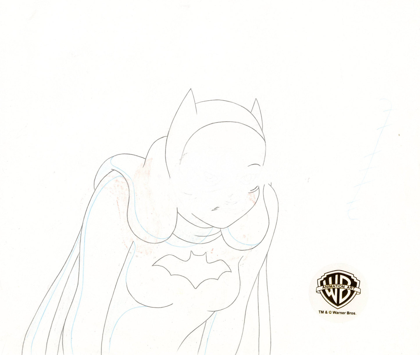 Batman The Animated Series Original Production Cel with Matching Drawing: Batgirl