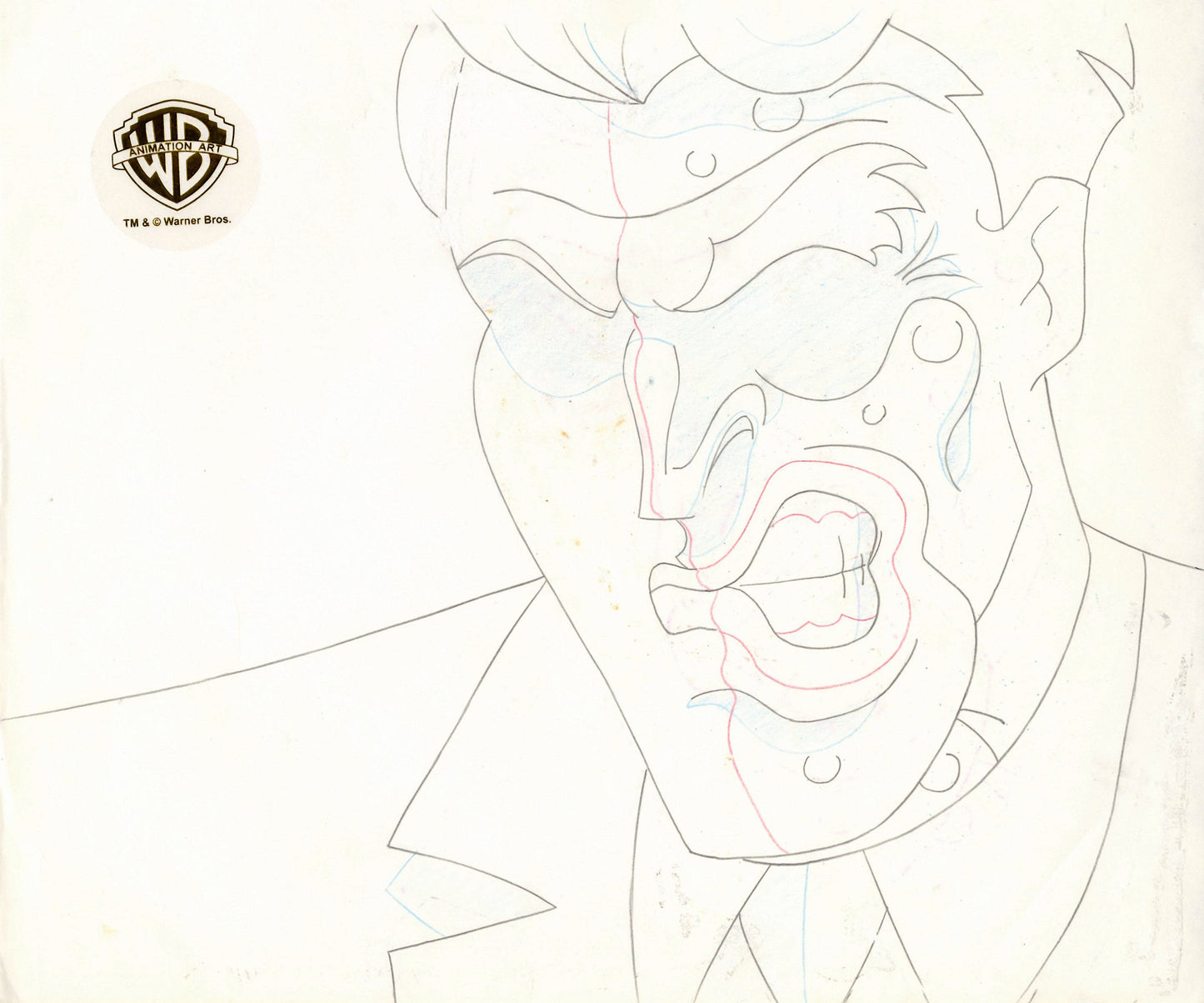 Batman The Animated Series Original Production Drawing: Two-Face
