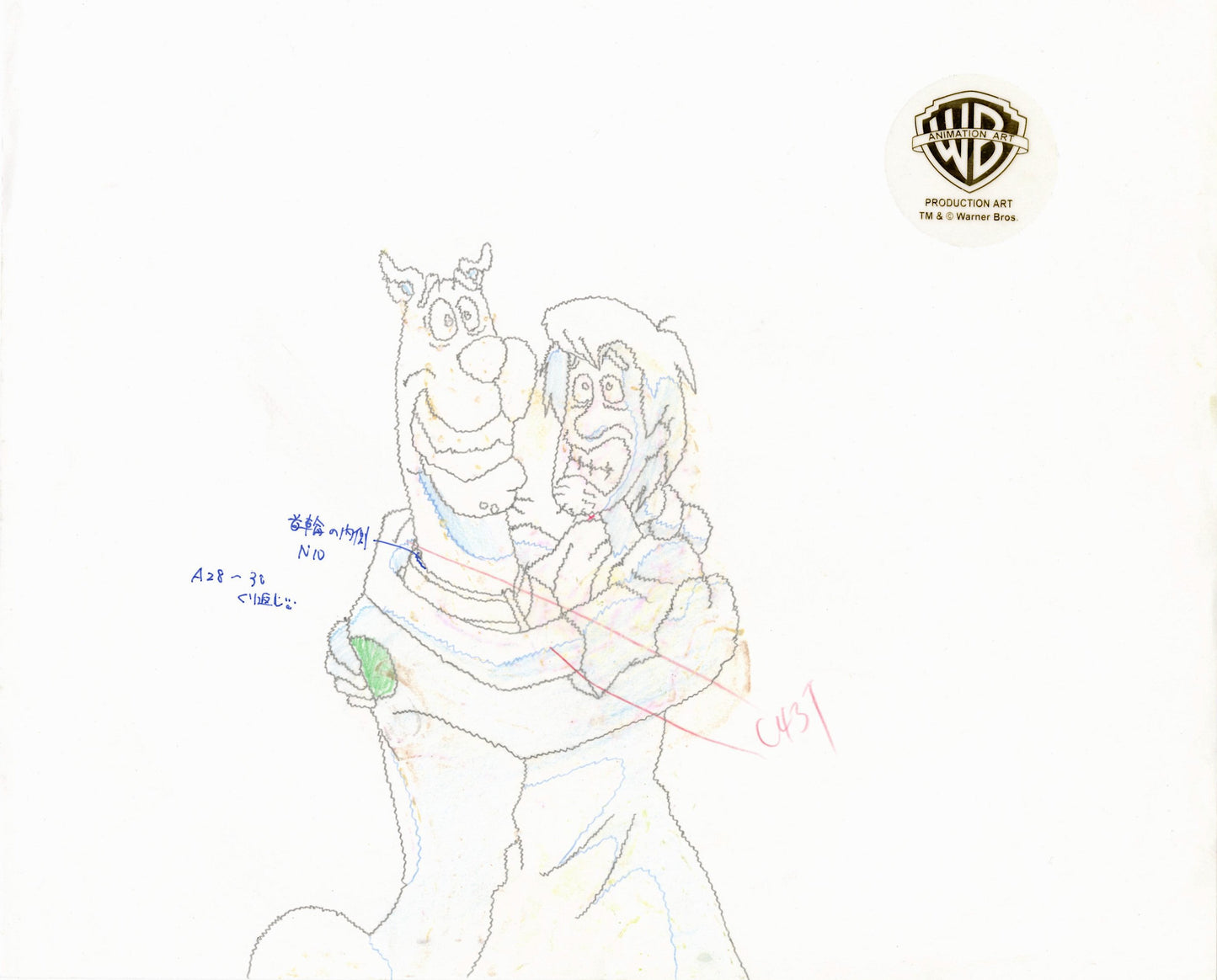 Scooby-Doo Original Production Drawing: Scooby-Doo, Shaggy