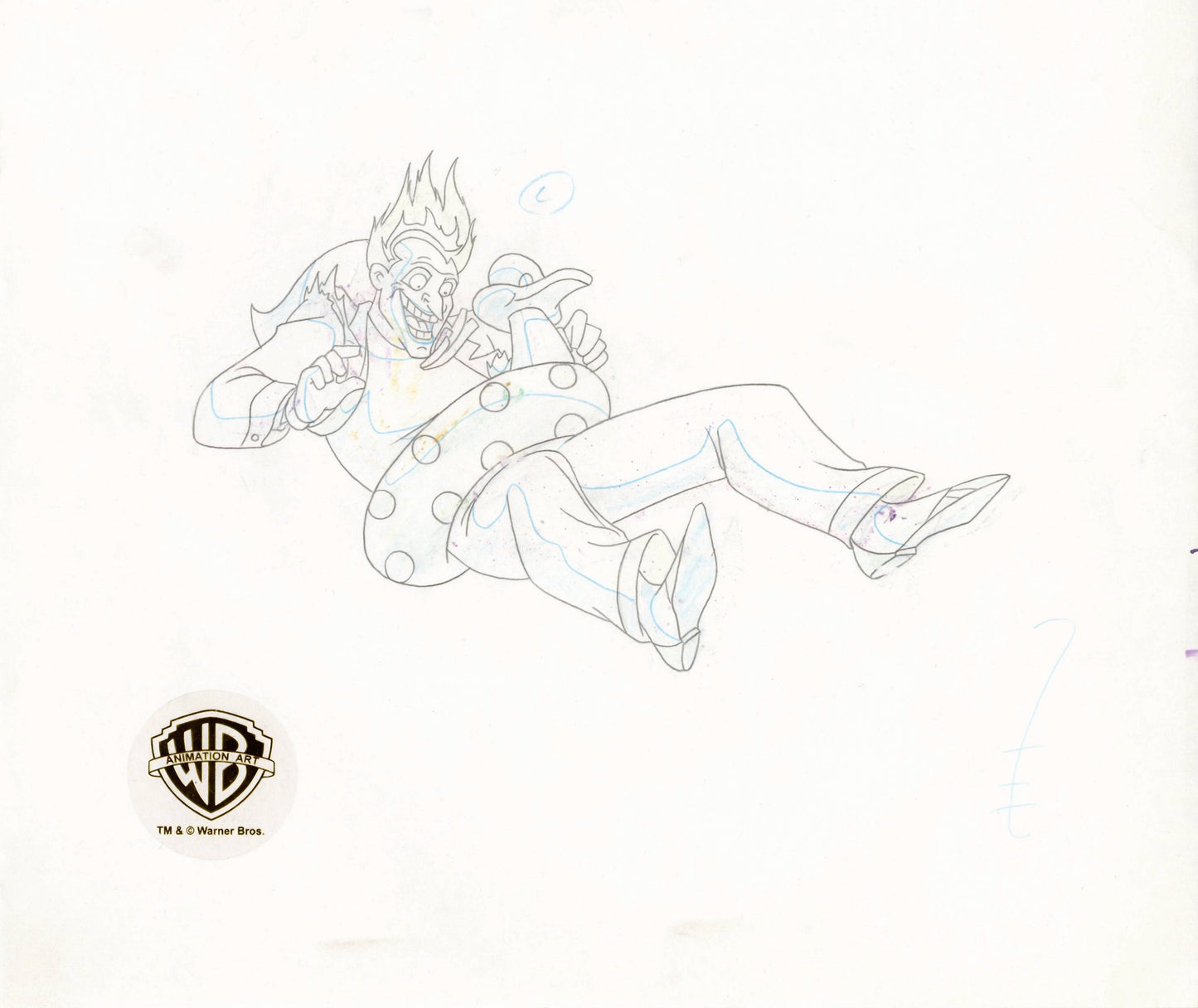 Batman The Animated Series Original Production Drawing: Joker