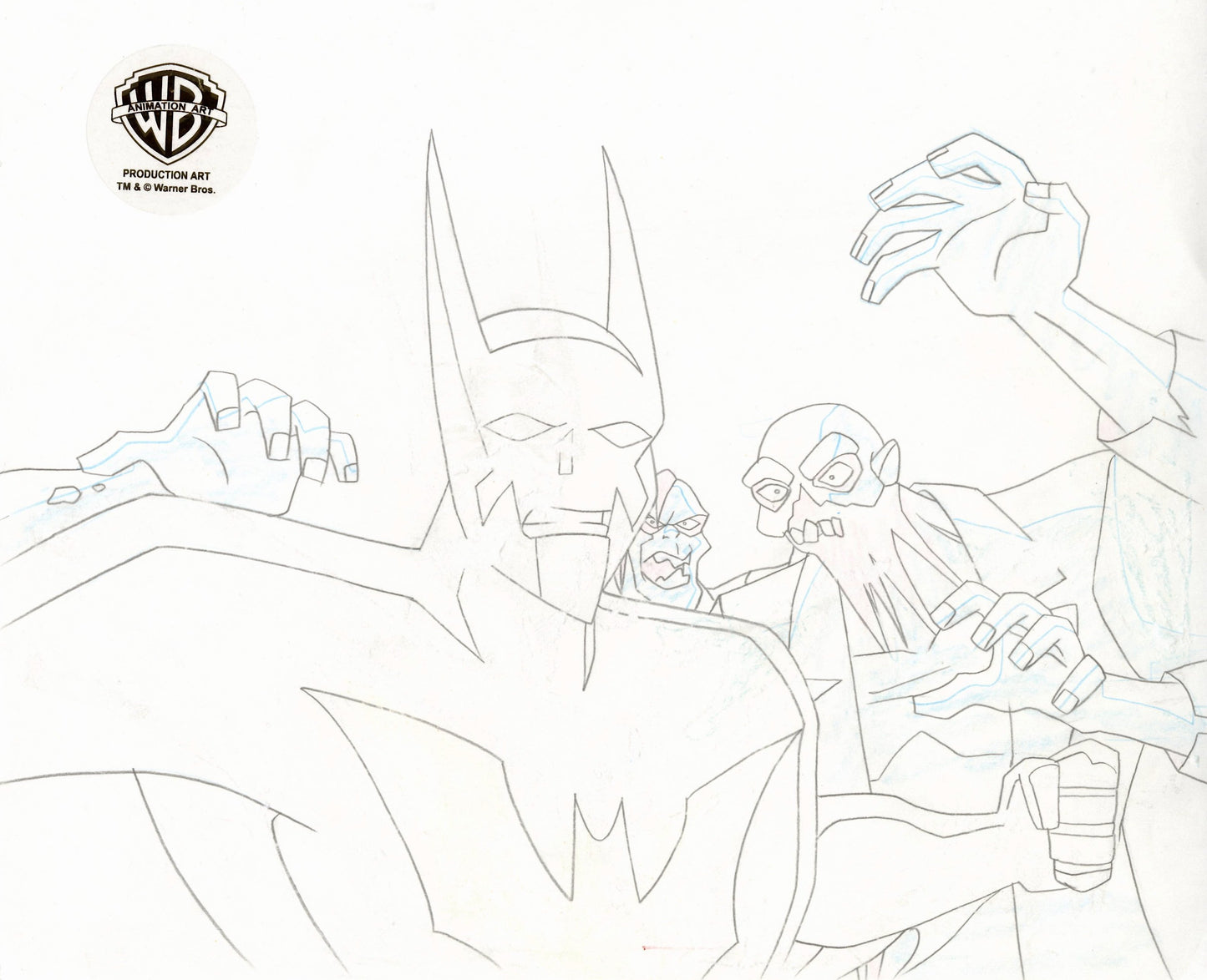 Batman Beyond Original Production Cel with Matching Drawing: Batman