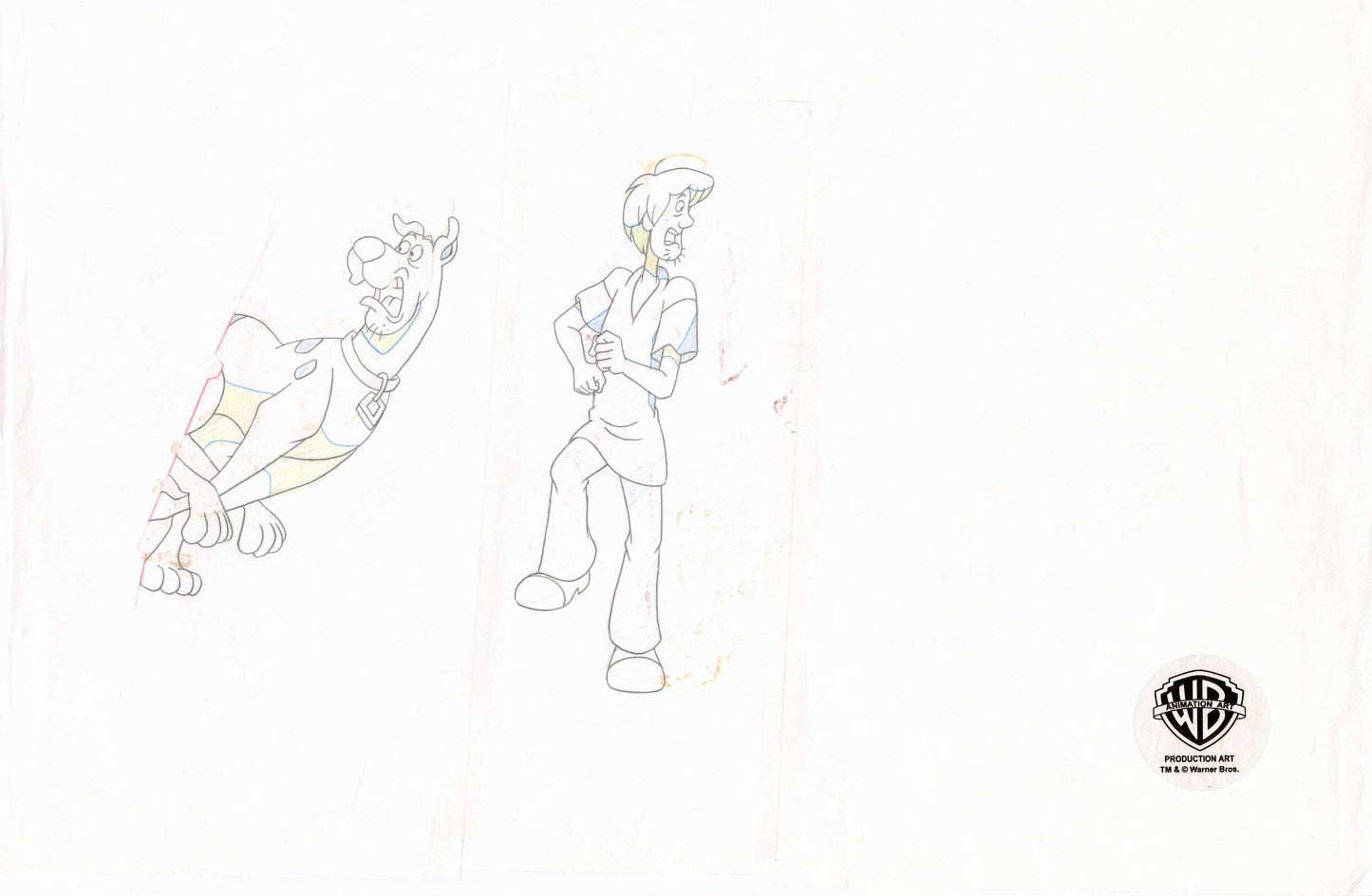 Scooby-Doo on Zombie Island Original Production Cel with Matching Drawing Signed by Bob Singer: Scooby-Doo, Shaggy (Oversize)