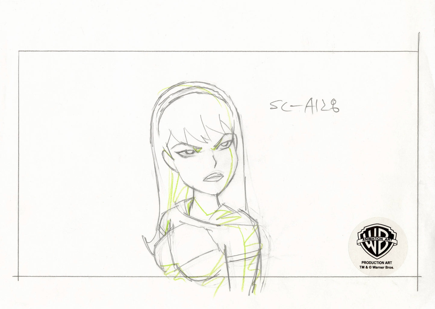 Justice League Unlimited Original Production Drawing: Supergirl