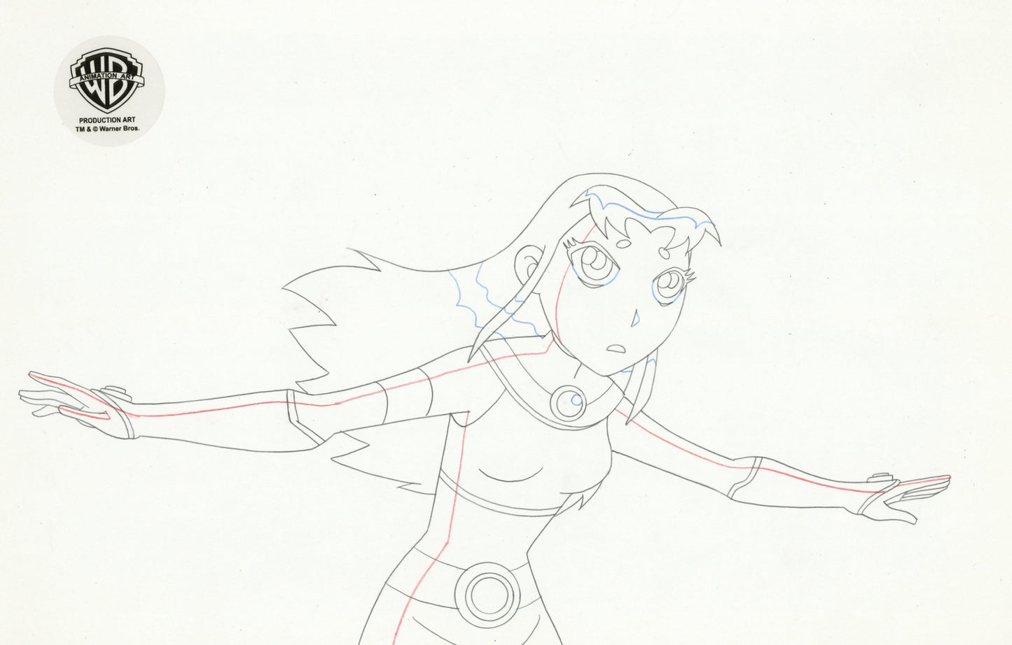 Teen Titans Original Production Drawing: Starfire