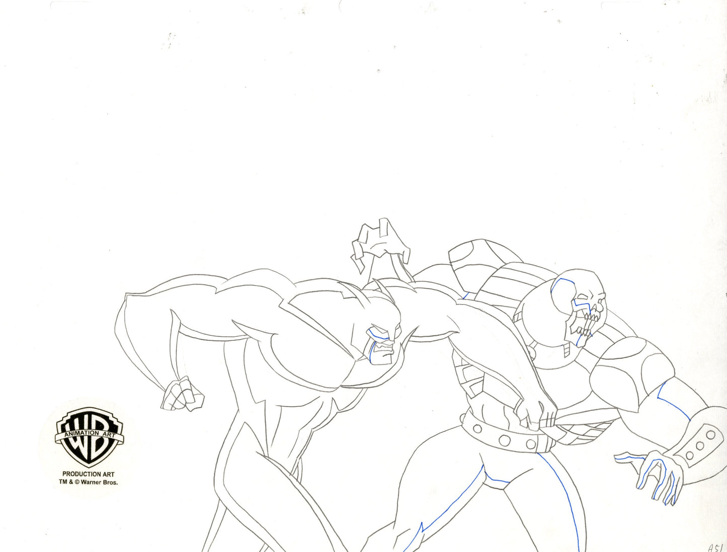Justice League Unlimited Original Production Drawing: Wildcat, Atomic Skull