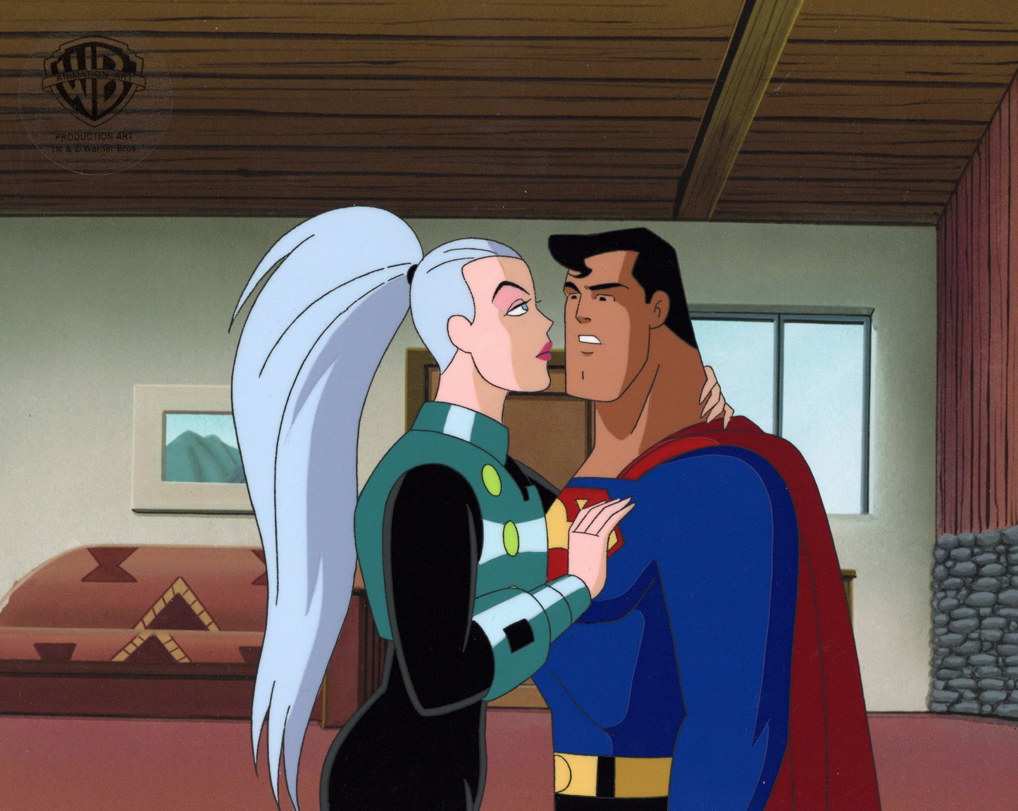Superman The Animated Series Original Production Cel: Mala and Superman