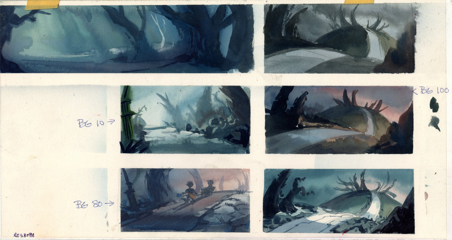 A Troll in Central Park Original Concept Painting: BG 10+80+100 Color Keys