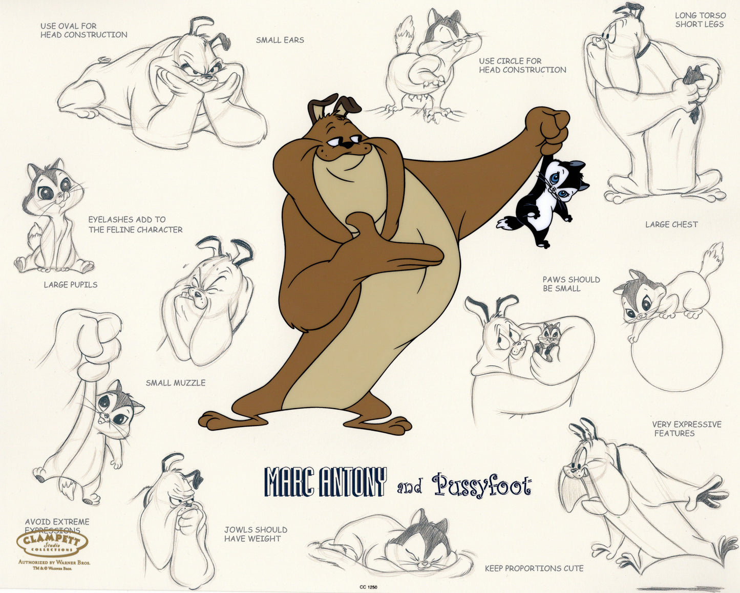 Marc Antony and Pussyfoot Model Sheet