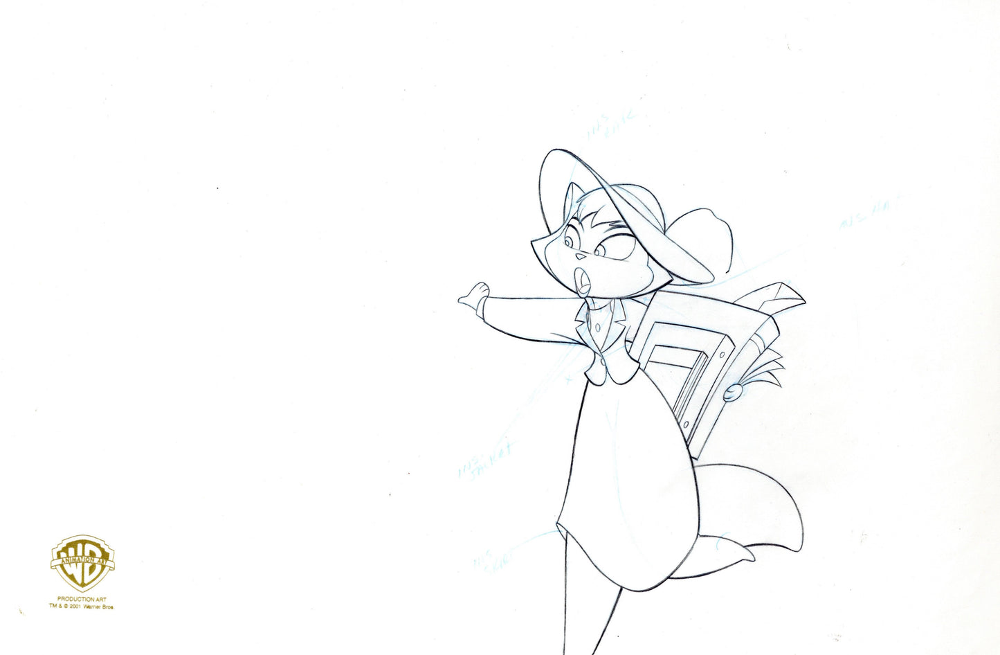 Cats Don't Dance Original Production Drawing: Sawyer Cat