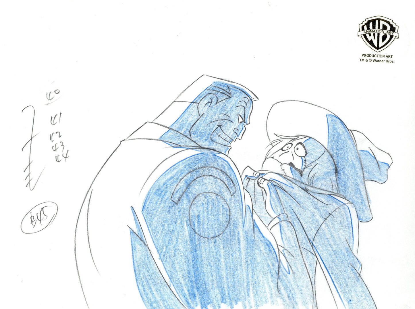 Batman The Animated Series Original Production Drawing: Lyle Bolton and Scarecrow