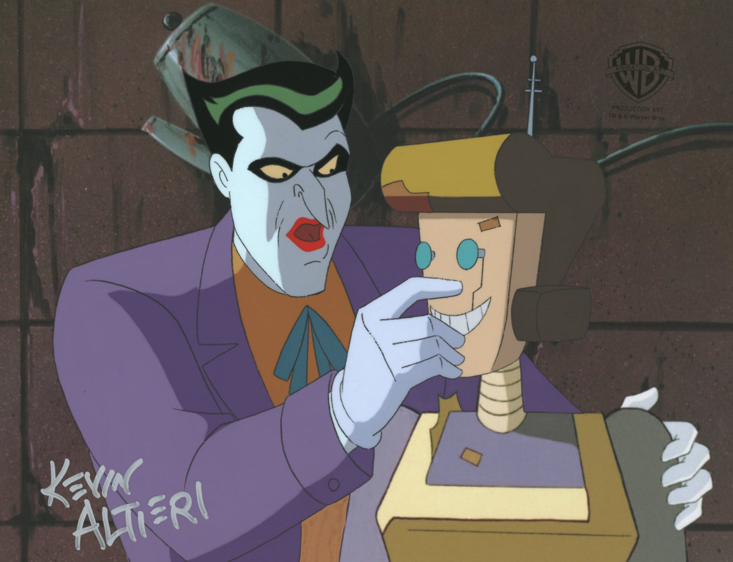 Batman Mask of the Phantasm Original Production Cel Signed By Kevin Altieri: Joker