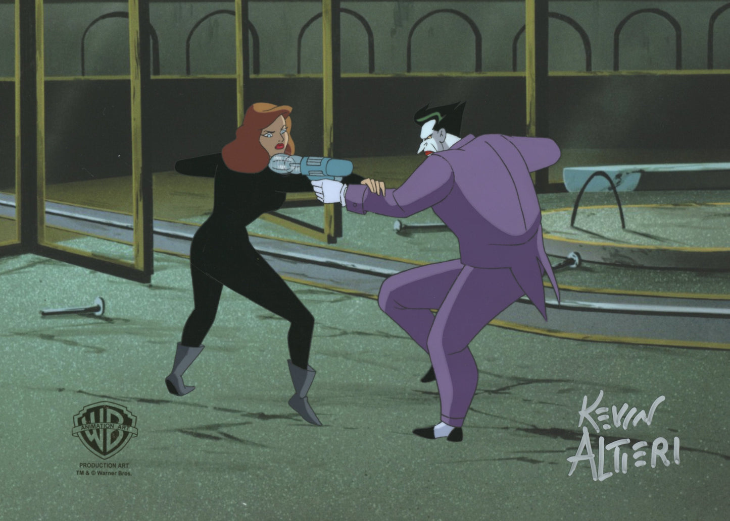 Batman Mask of the Phantasm Original Production Cel Signed By Kevin Altieri: Joker, Andrea