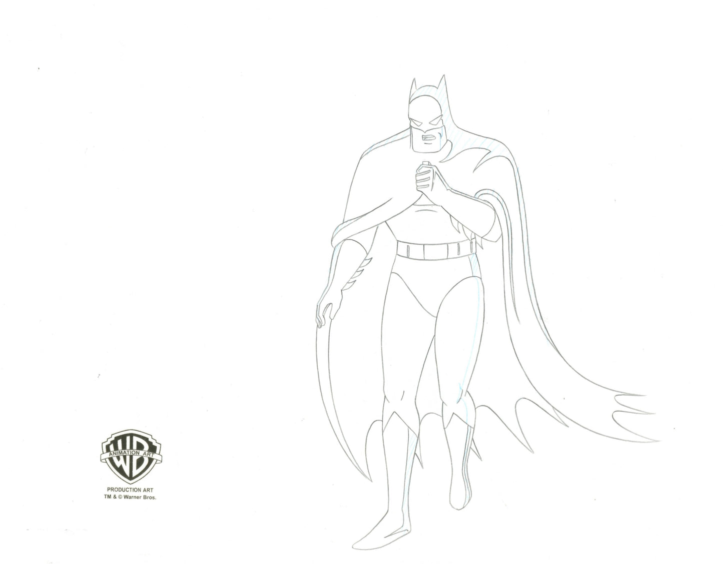 Batman Mask of the Phantasm Original Production Cel Signed by Kevin Altieri with Matching Drawing: Batman
