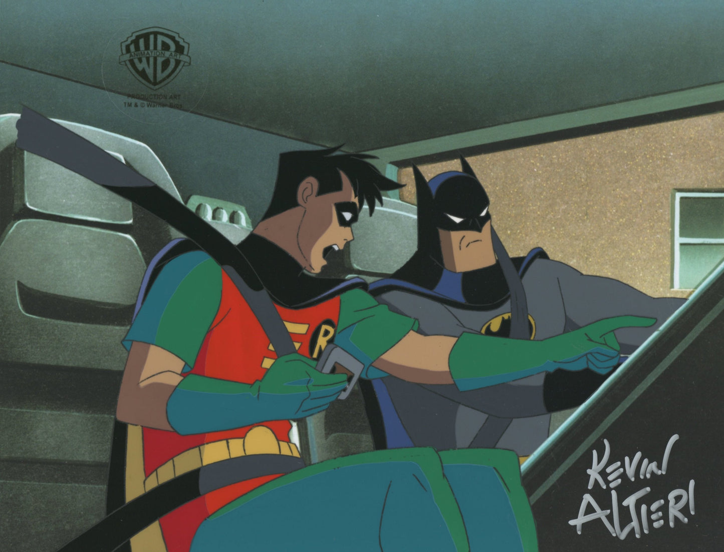 Batman The Animated Series Original Production Cel Signed By Kevin Altieri: Batman, Robin