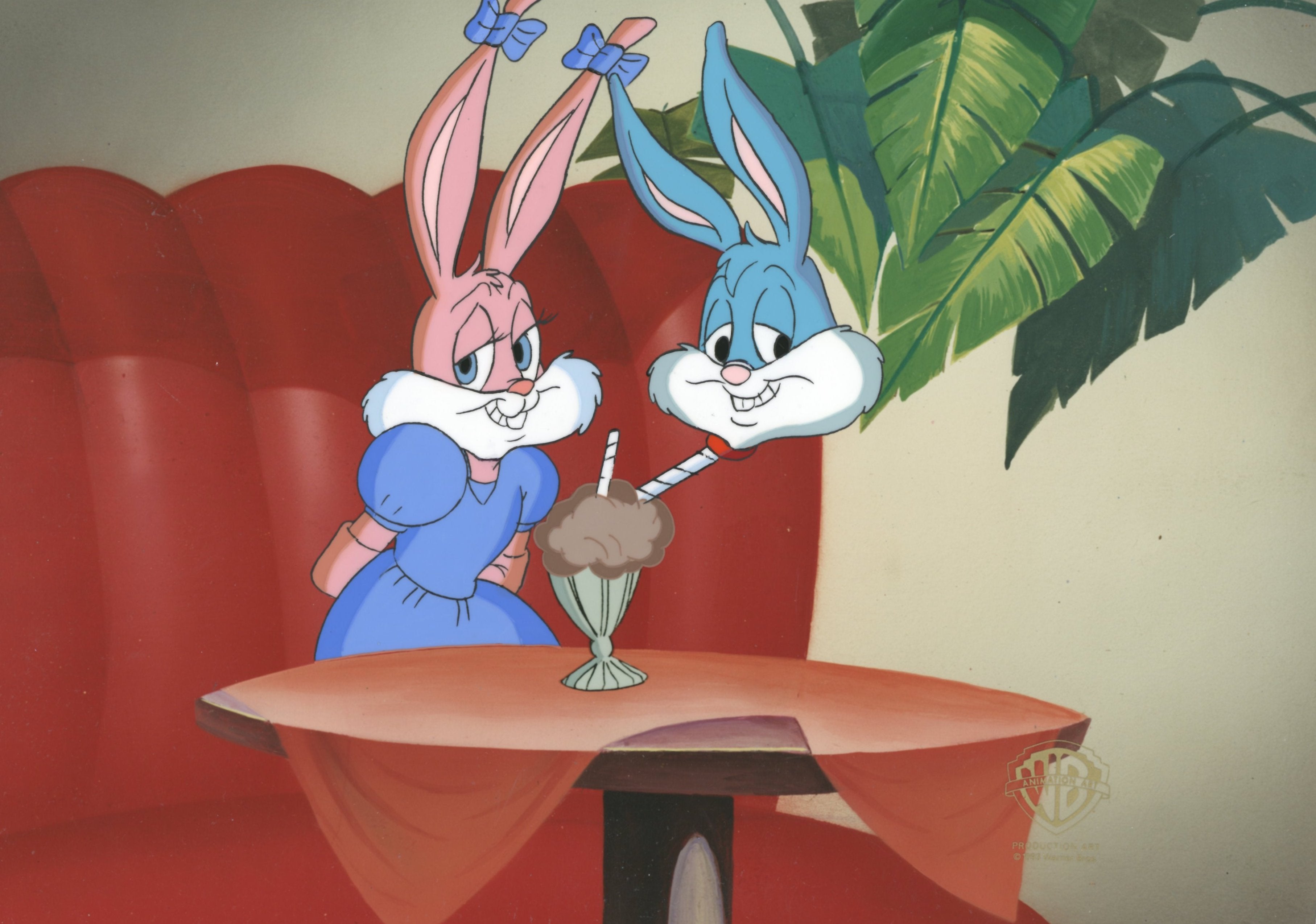 Tiny Toon Adventures Original Production Cel Babs And Buster tiny-toon-adventures-original-production-cel-babs-and-buster