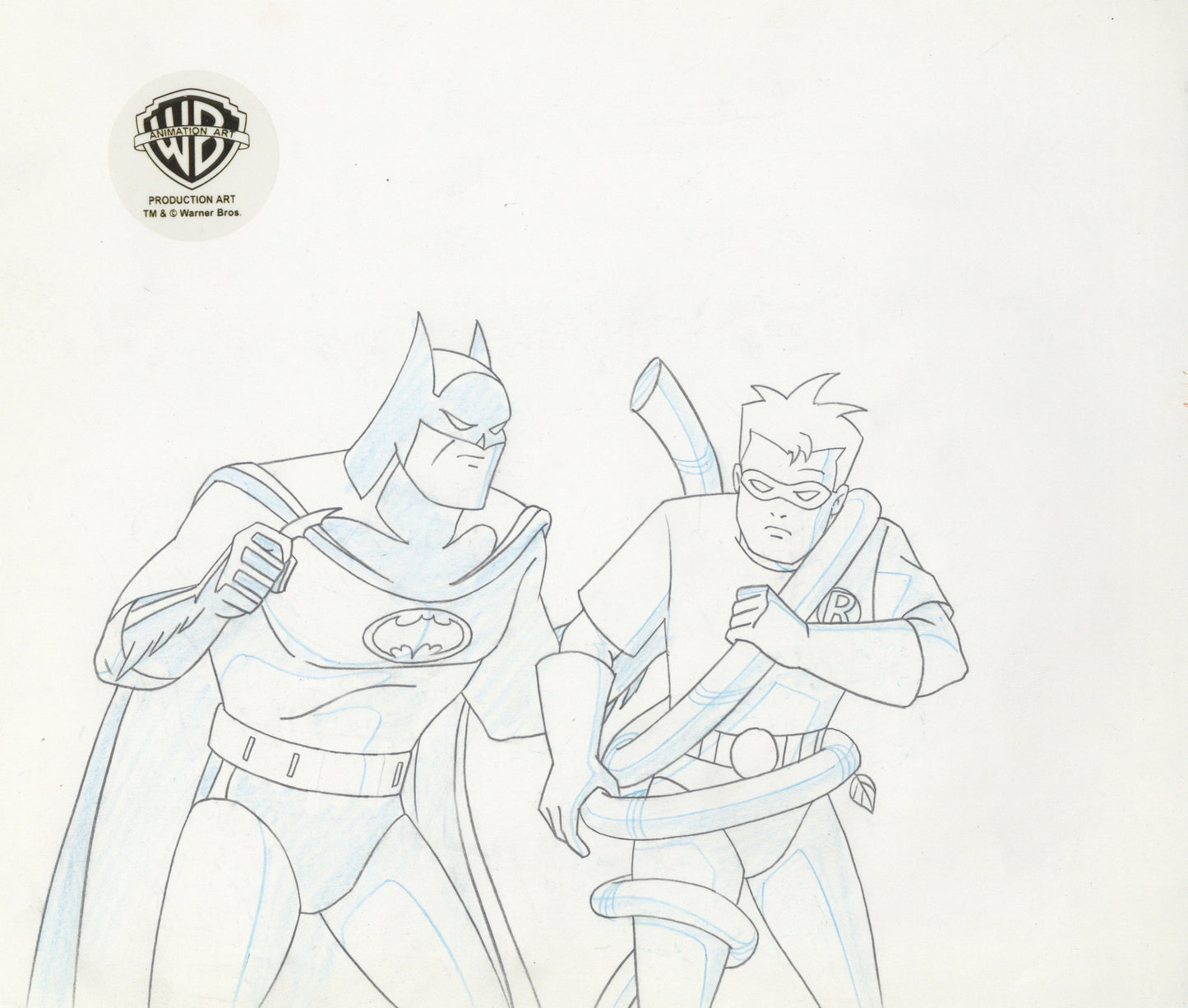 Batman The Animated Series Original Production Drawing: Batman and Robin