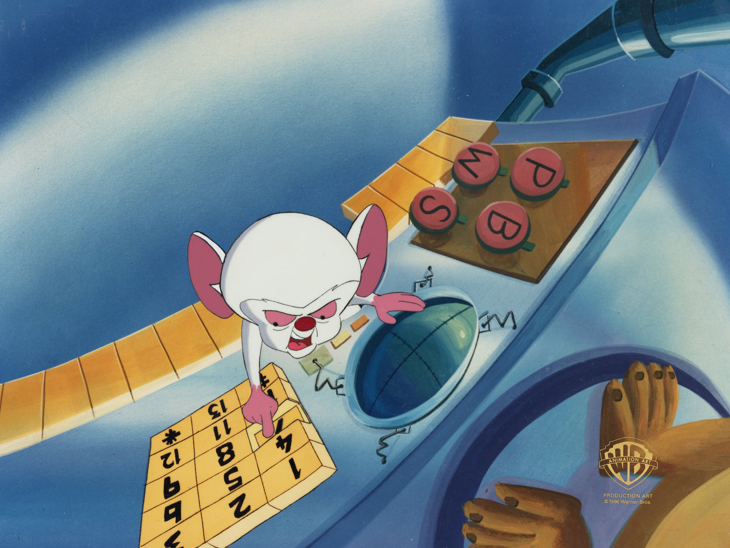 Pinky And The Brain Original Production Cel: Brain Original Production Cel Warner Bros. Studio Art Unframed
