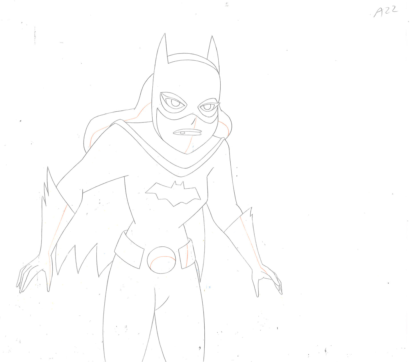 The New Batman Adventures Original Production Drawing: Batgirl