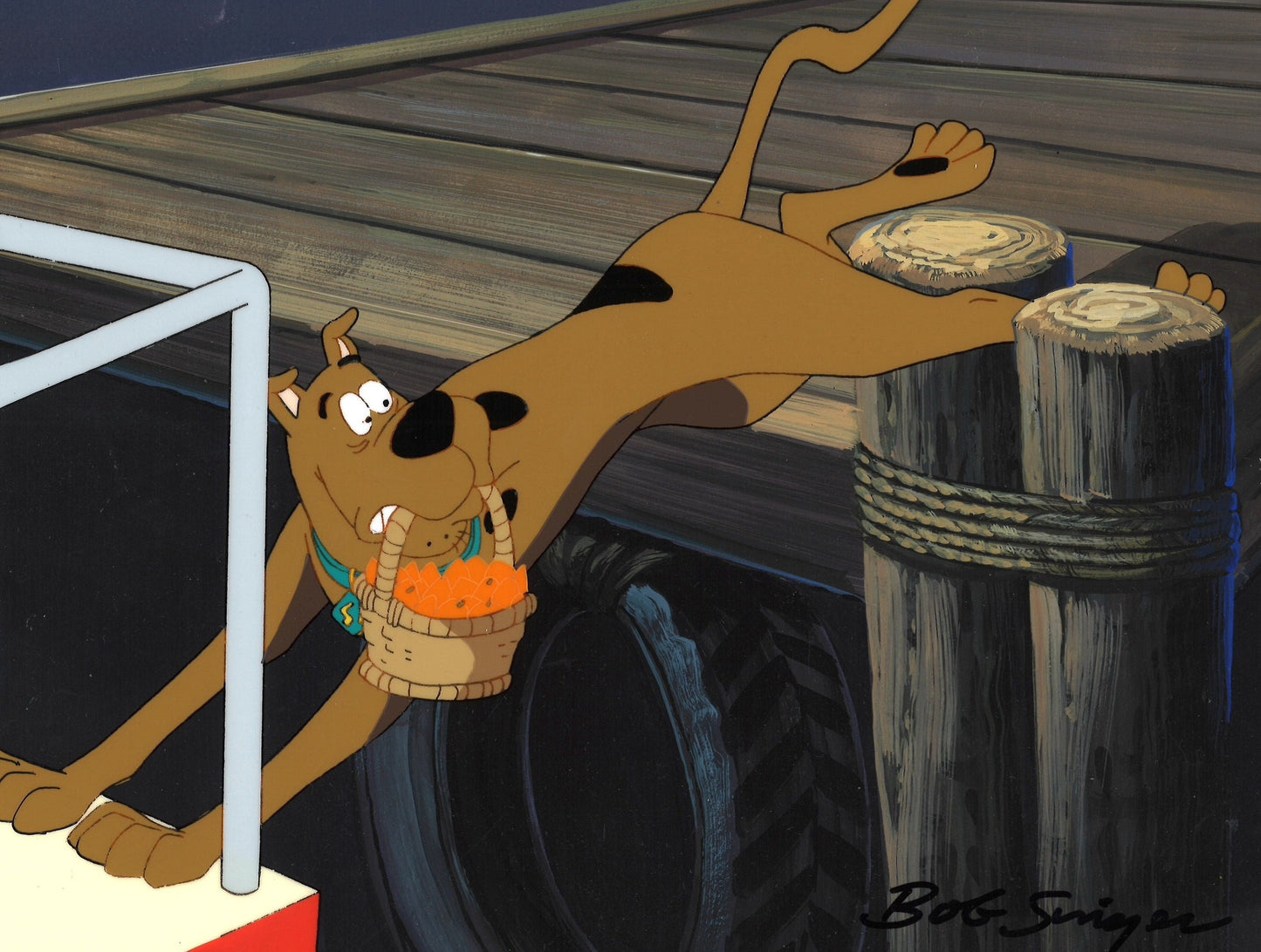 Bob Singer Signed Scooby and Shaggy Original Production Cel