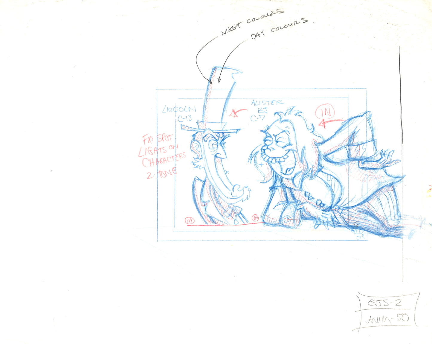 Beetlejuice The Animated Series Original Production Drawing: Beetlejuice