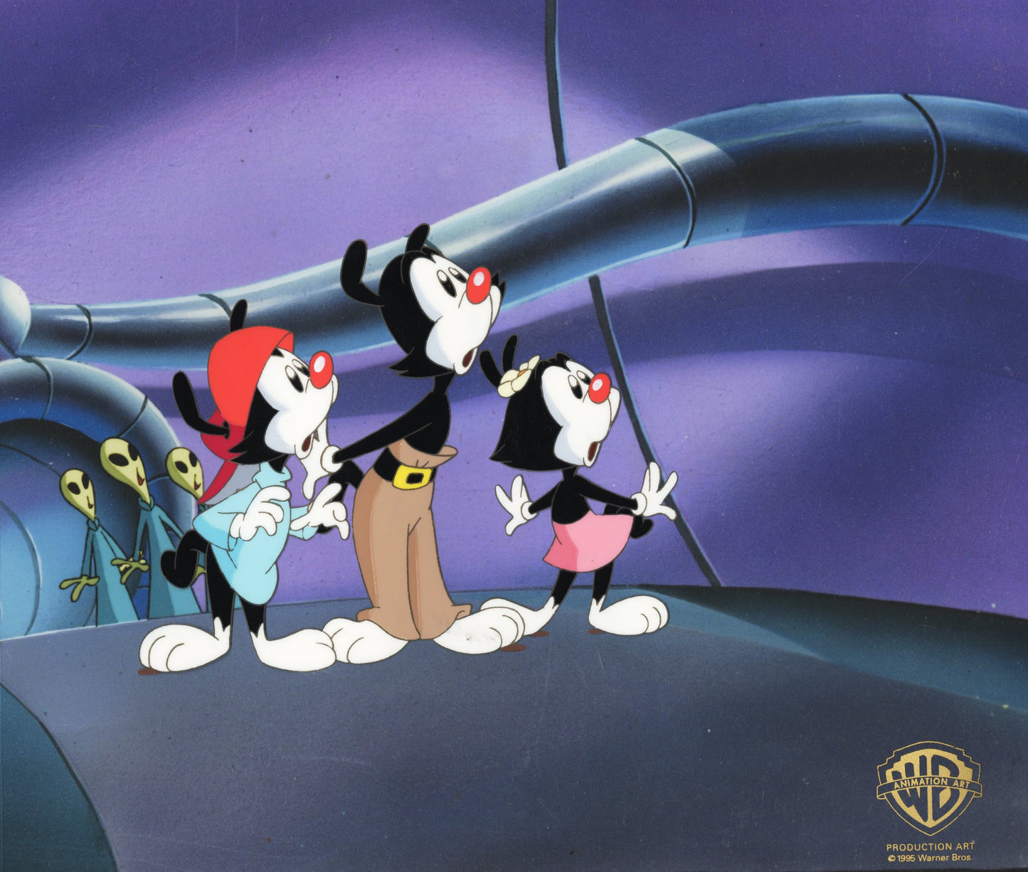 Animaniacs Original Production Cel: Yakko, Wakko and Dot