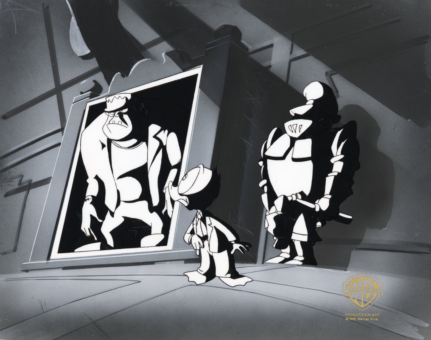 Tiny Toons Original Production Cel on Original Background: Plucky Duck