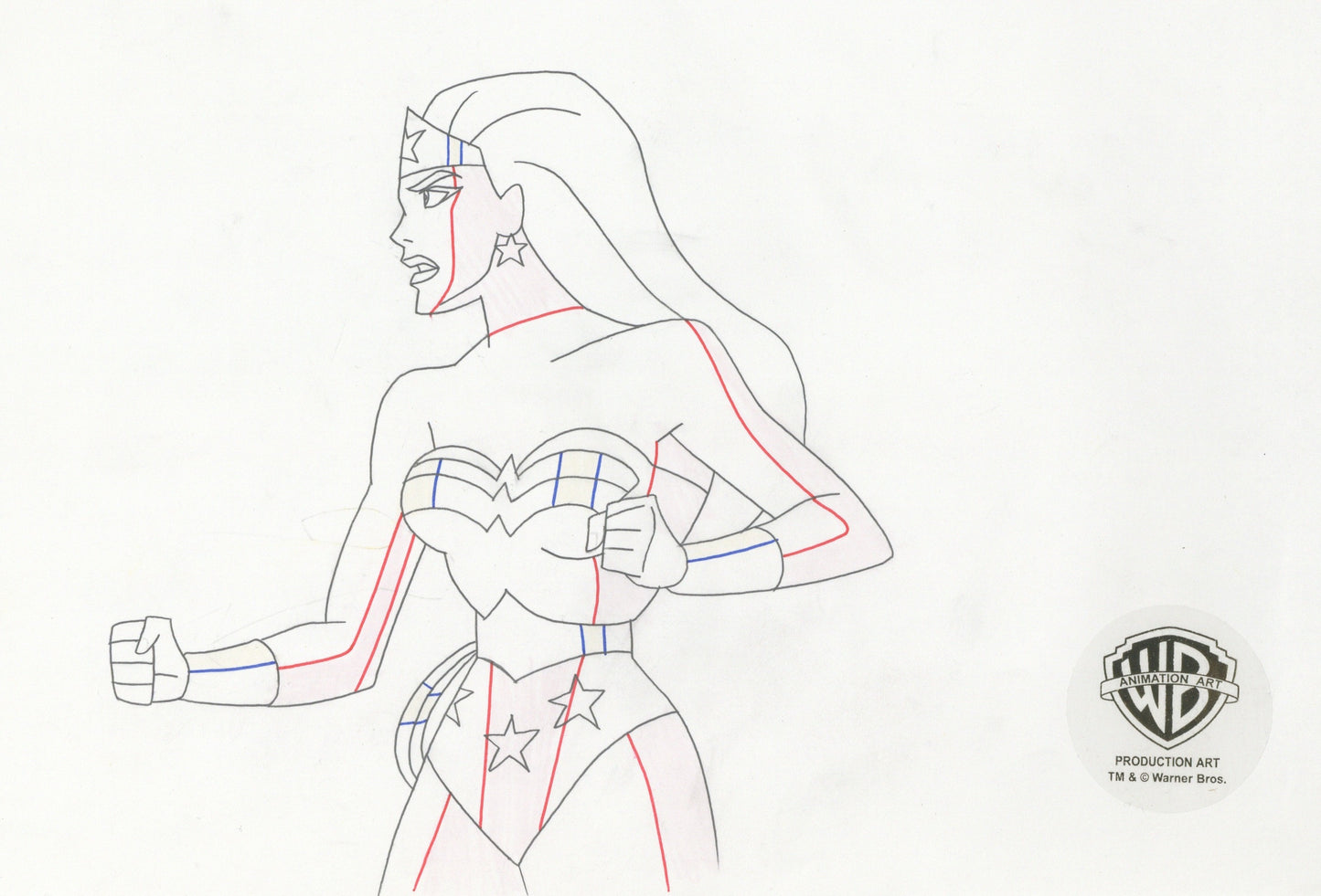Justice League Original Production Drawing: Wonder Woman