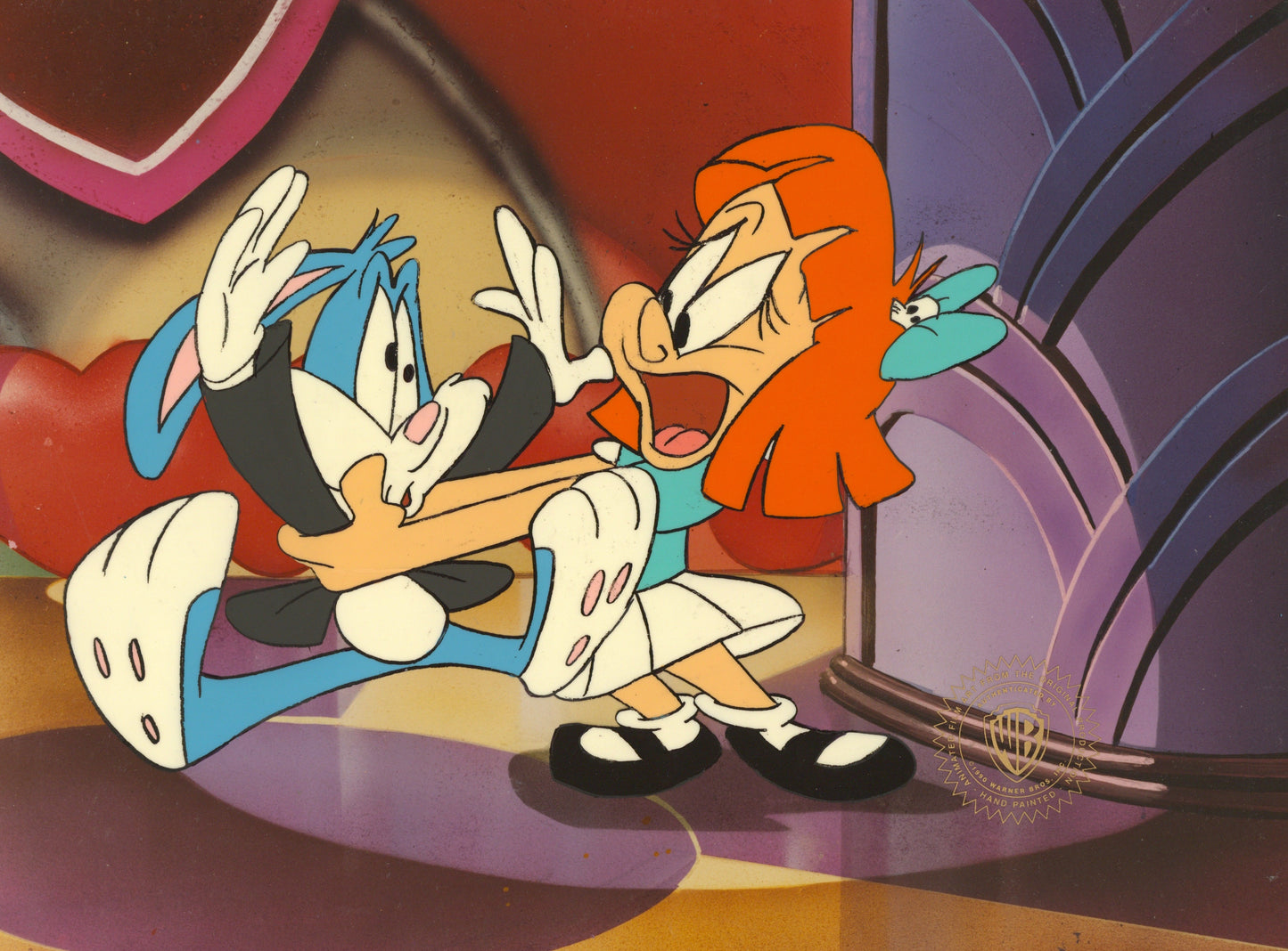 Tiny Toons Original Production Cel: Buster Bunny and Elmyra