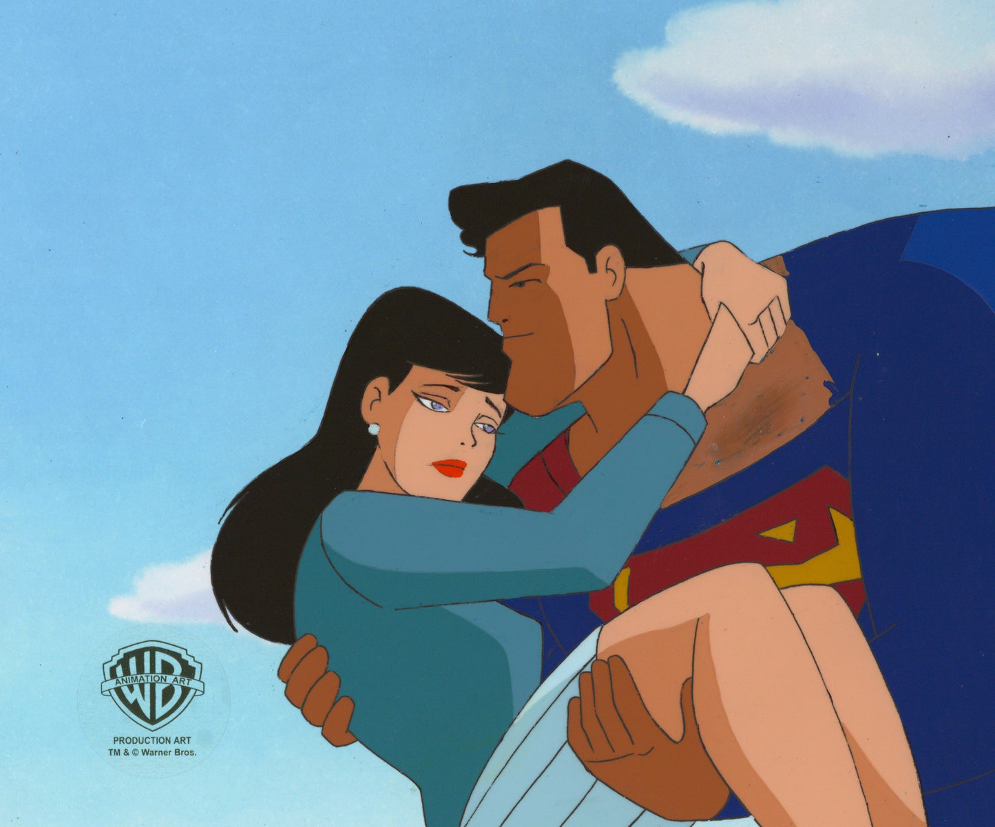 Superman The Animated Series Original Production Cel: Superman and Lois Lane