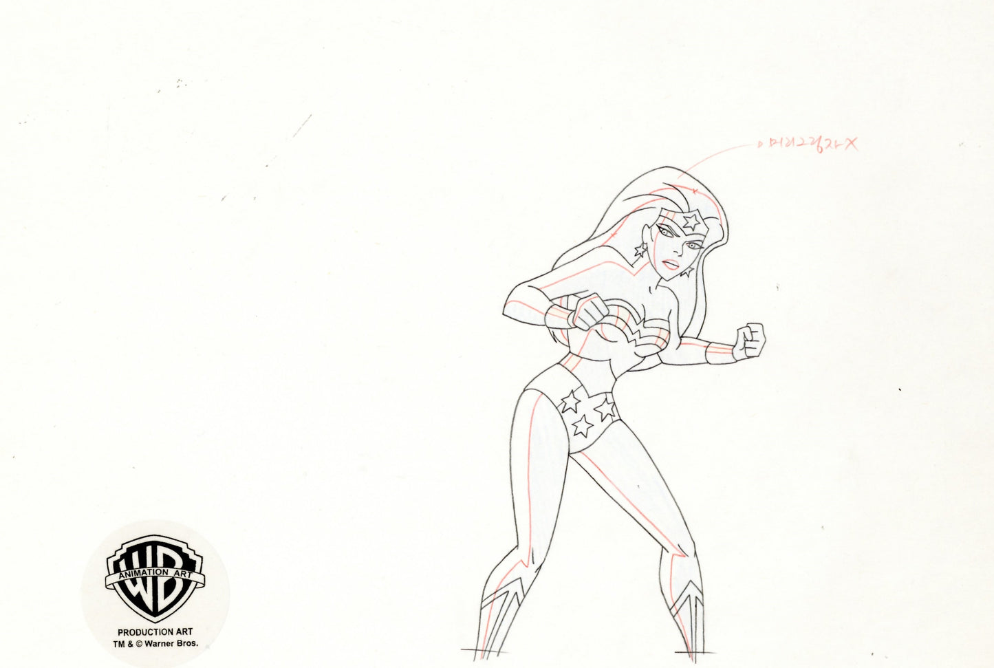 Justice League Original Production Drawing: Wonder Woman