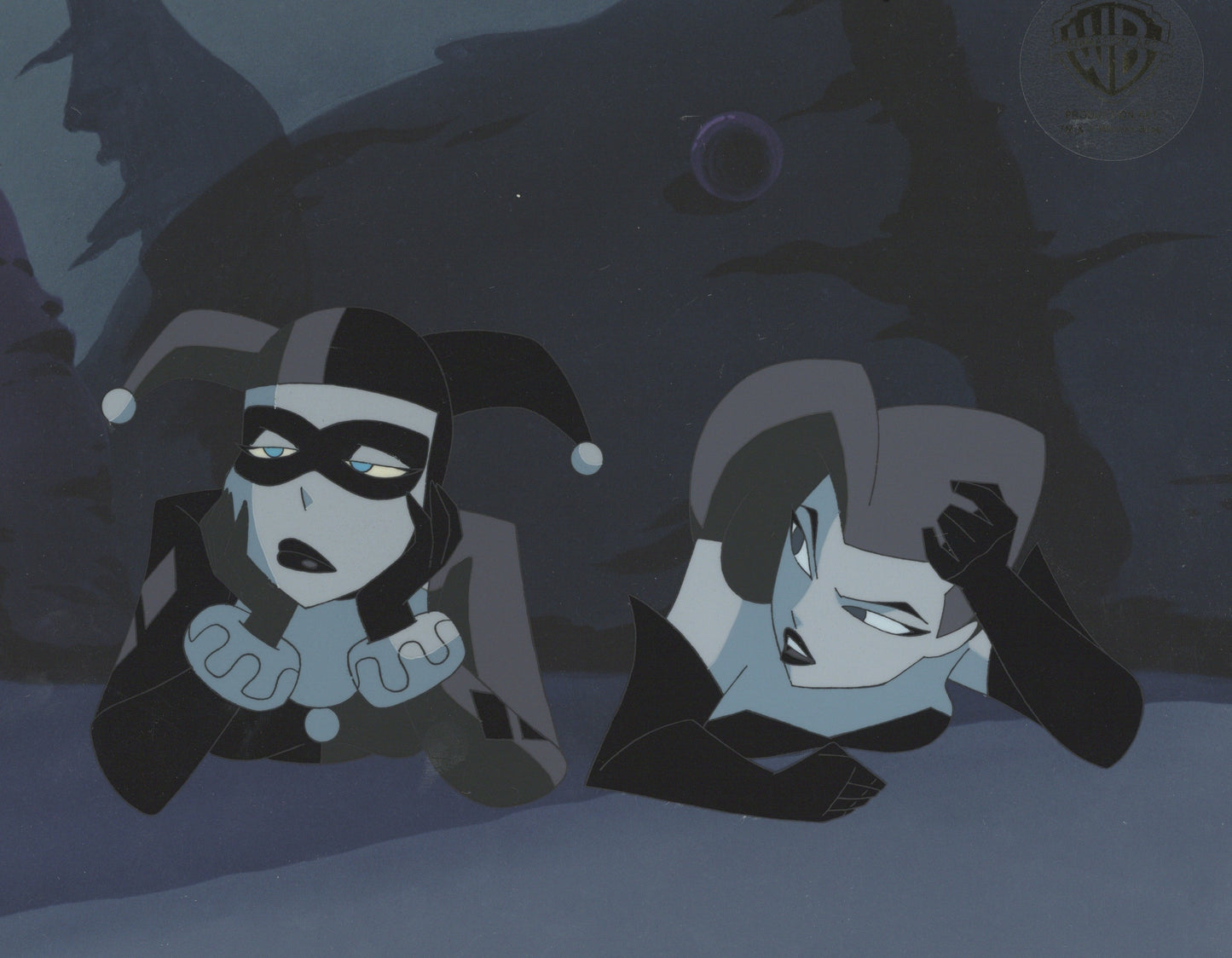 The New Batman Adventures Original Production Cel: Poison Ivy and Harley