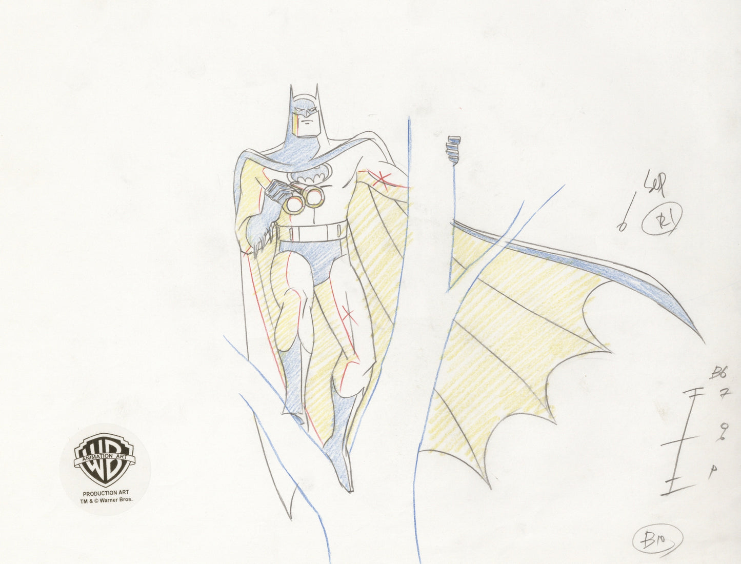 Batman The Animated Series Original Production Drawing: Batman